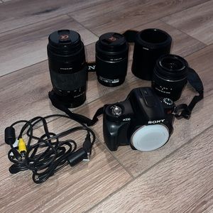 Sony A230 DSLR Camera with 3 lens (18-55, 55-200,75-300)